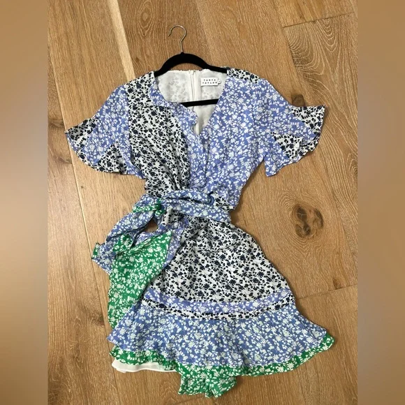 Tanya Taylor silk mini wrap dress, size 6 - Picture 7 of 7